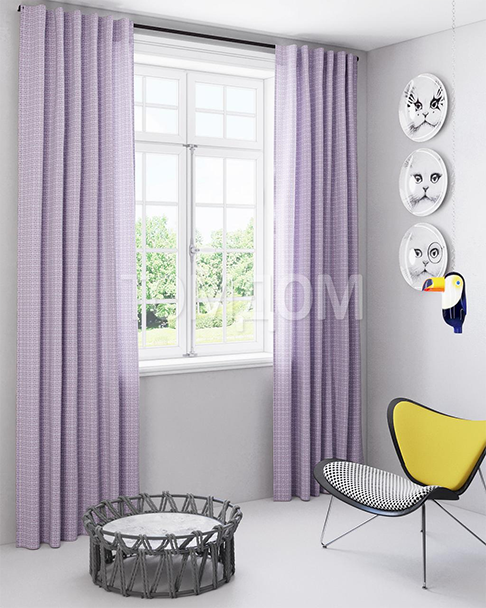 Сиреневые шторы в интерьере гостиной (51 фото)