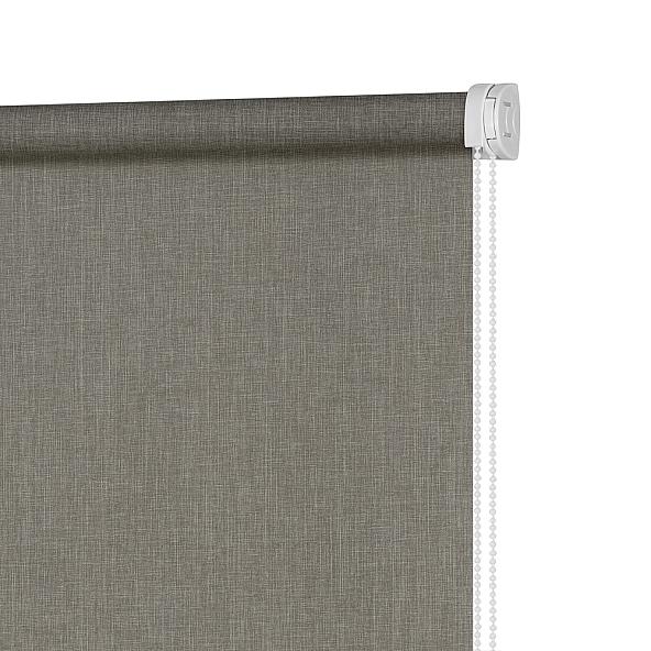 Рулонная штора Миниролл Меланж (бежево-серый) - ширина 100 см. - фото 2