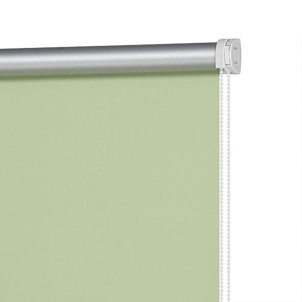 Рулонная штора Миниролл Блэкаут Плайн (весенний зеленый) - ширина 60 см. - фото 2