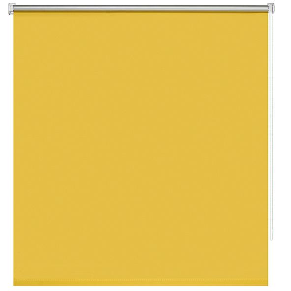 Рулонная штора Миниролл Блэкаут Плайн (желтое золото) - ширина 50 см.