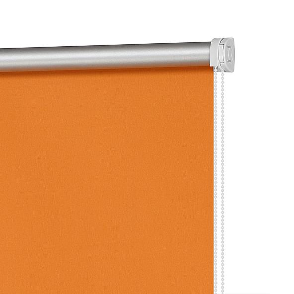 Рулонная штора для кухни Миниролл Блэкаут Плайн (оранжевый) - ширина 50 см. - фото 2