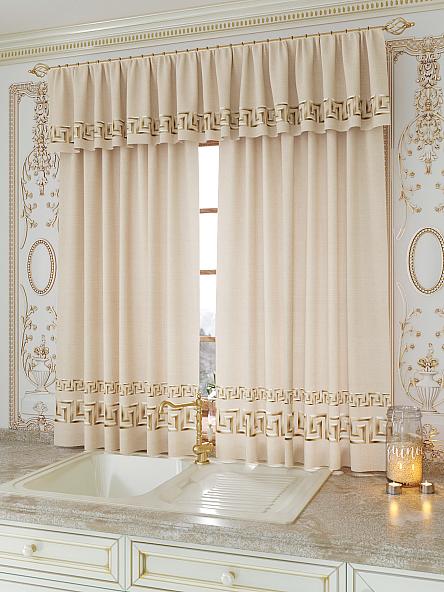 Комплект штор для кухни Иновирс (бежевый) - фото 3