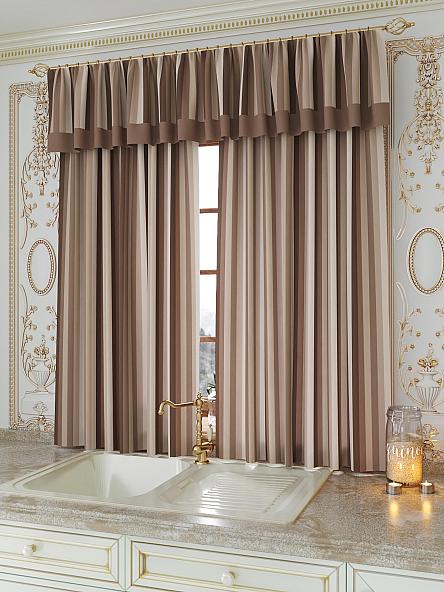 Комплект штор для кухни Бринзит (коричневый) - фото 3