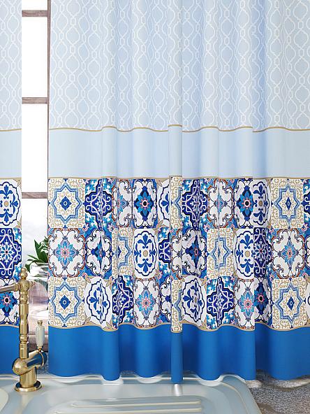 Комплект штор для кухни Риконис (голубой) - фото 2