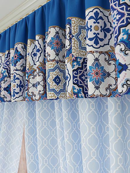 Комплект штор для кухни Риконис (голубой) - фото 4