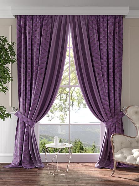 Комплект штор Ронзион (фиолетовый)