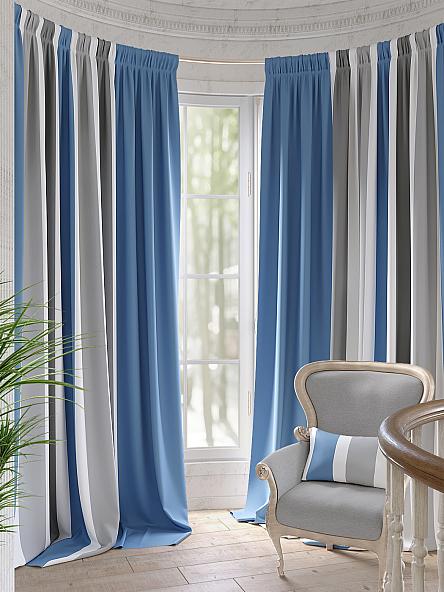 Комплект штор Аделин (синий) - фото 2
