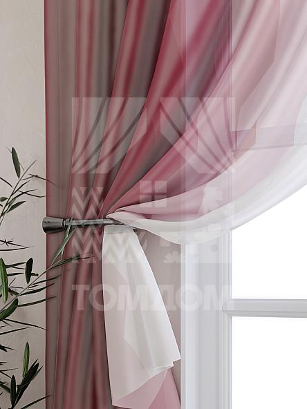 Тюль для кухни Геолин (бордо) - фото 3