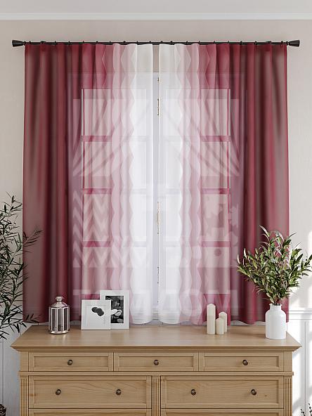 Тюль для кухни Геолин (бордо) - фото 4