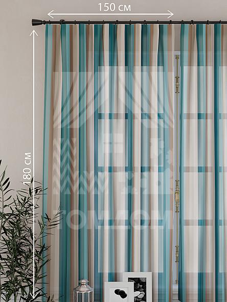 Тюль для кухни Тарнис (бирюзовый) - фото 2