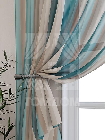 Тюль для кухни Тарнис (бирюзовый) - фото 3