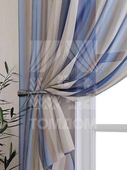 Тюль для кухни Тарнис (синий) - фото 3