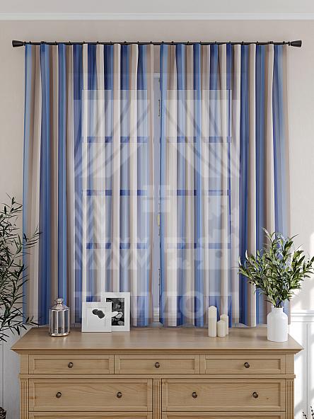 Тюль для кухни Тарнис (синий) - фото 4