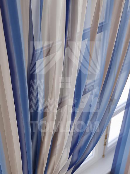 Тюль для кухни Тарнис (синий) - фото 5