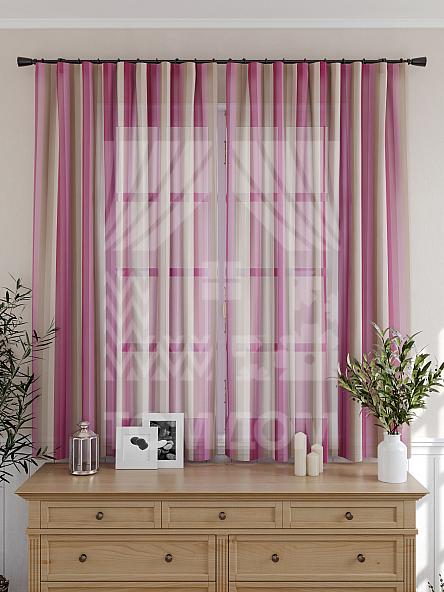 Тюль для кухни Тарнис (розовый) - фото 4