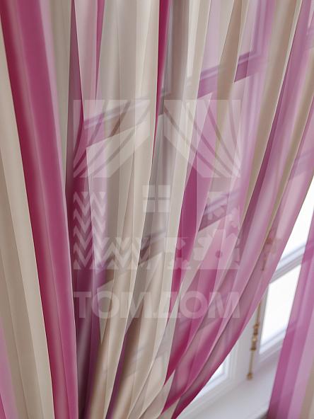 Тюль для кухни Тарнис (розовый) - фото 5