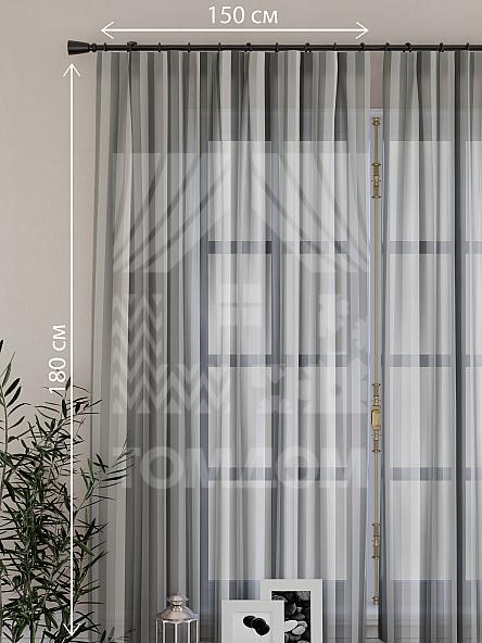 Тюль для кухни Тарнис (серый) - фото 2