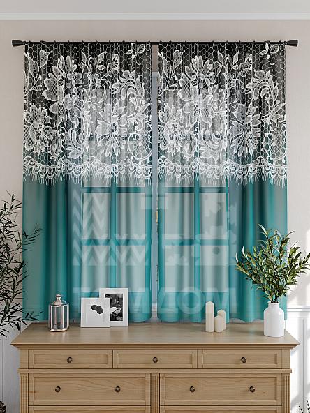 Тюль для кухни Филлис (бирюзовый) - фото 4