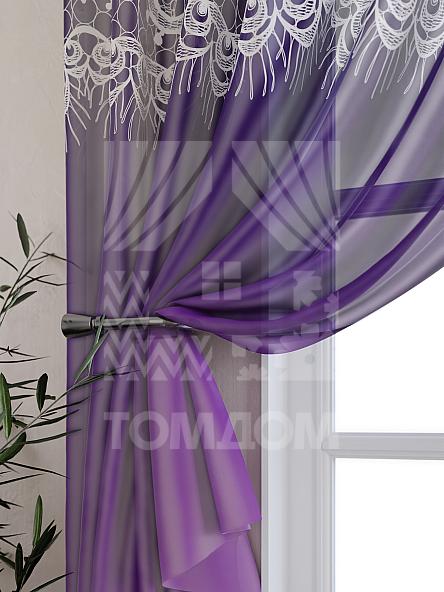 Тюль для кухни Филлис (фиолетовый) - фото 3