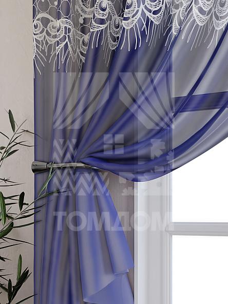 Тюль для кухни Филлис (синий) - фото 3