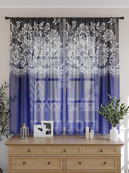 Тюль для кухни Филлис (синий) - фото 4
