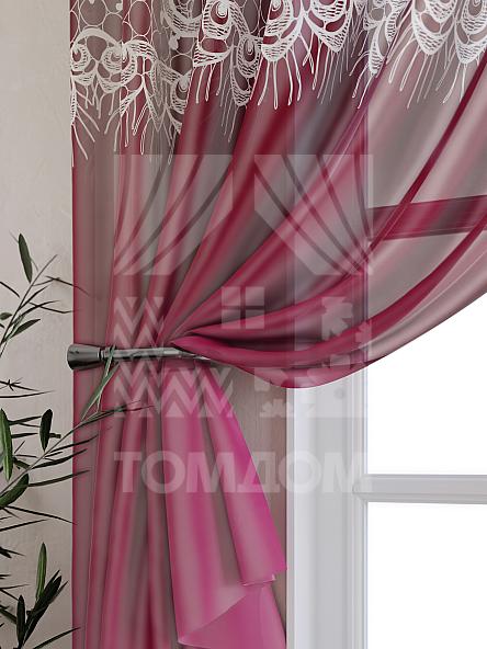 Тюль для кухни Филлис (бордо) - фото 3