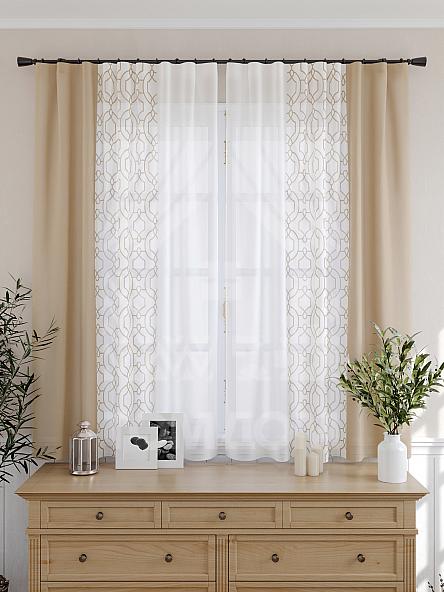 Тюль для кухни Юинг (бежевый) - фото 5