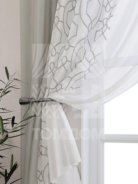 Тюль для кухни Юинг (серый) - фото 3