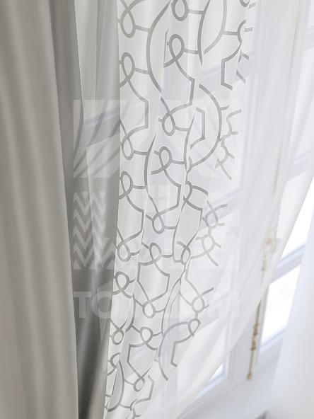 Тюль для кухни Юинг (серый) - фото 6