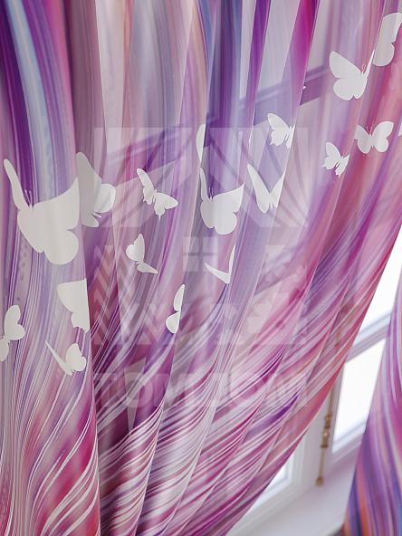 Тюль для кухни Силвин (фиолетовый) - фото 5