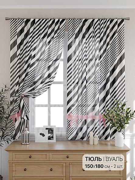 Тюль для кухни Симонис (розовый)