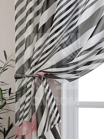 Тюль для кухни Симонис (розовый) - фото 3