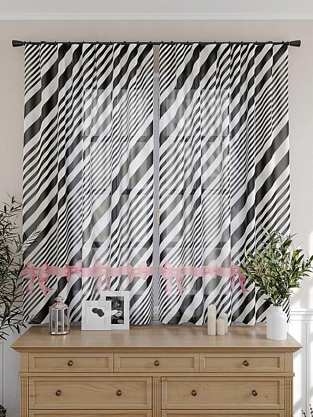 Тюль для кухни Симонис (розовый) - фото 4