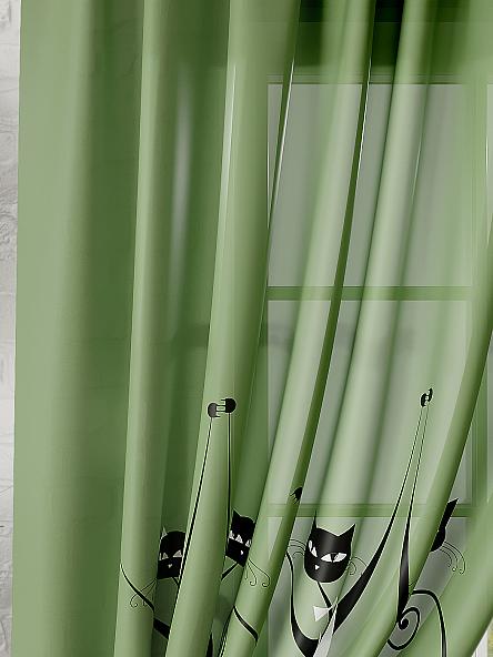 Тюль для кухни Армсти (зеленый) - фото 2