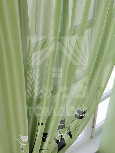 Тюль для кухни Армсти (зеленый) - фото 6