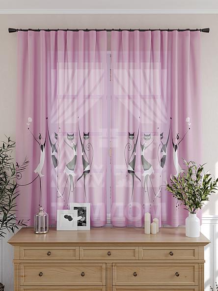 Тюль для кухни Армсти (розовый) - фото 5