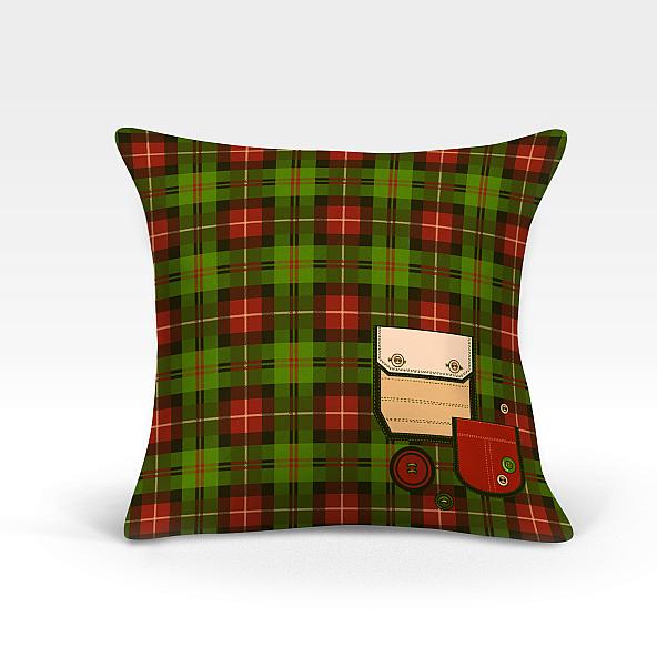 Декоративная подушка Литерн-О (зеленый)