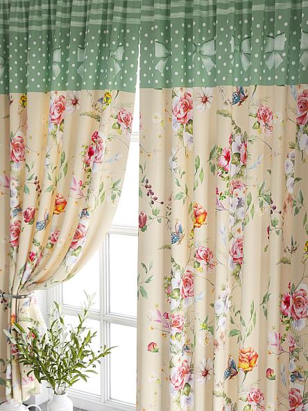 Комплект штор для кухни Гленди (бежевый) - фото 3