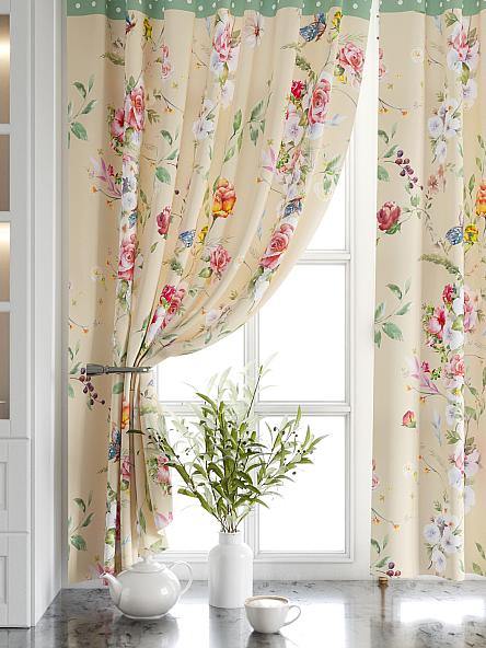 Комплект штор для кухни Гленди (бежевый) - фото 4