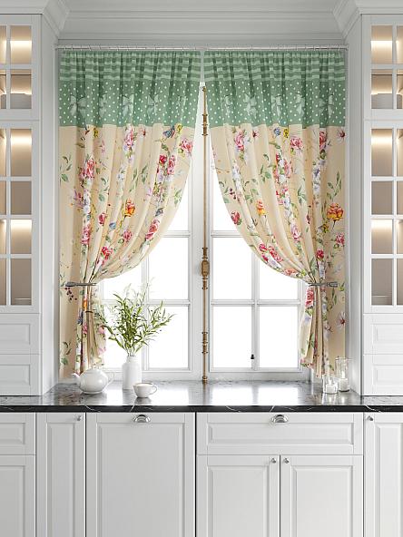 Комплект штор для кухни Гленди (бежевый) - фото 5