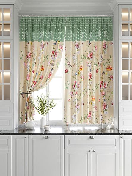 Комплект штор для кухни Гленди (бежевый) - фото 6