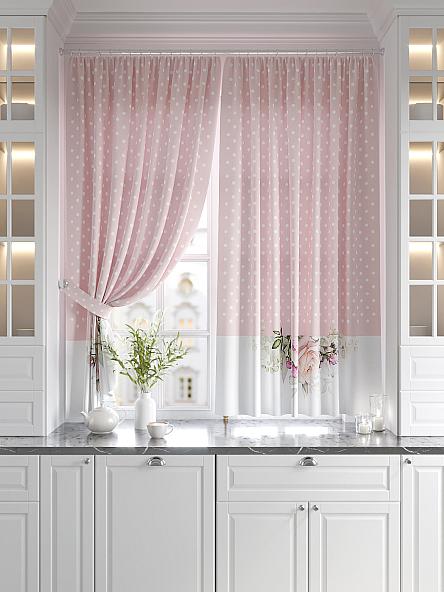 Комплект штор для кухни Мирфин (пыльно-розовый) - фото 3