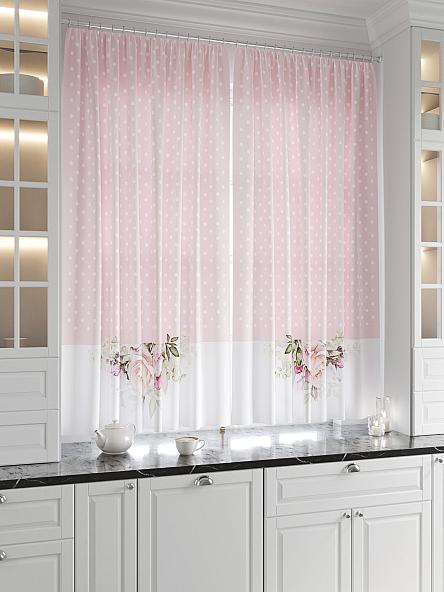 Комплект штор для кухни Мирфин (пыльно-розовый) - фото 2
