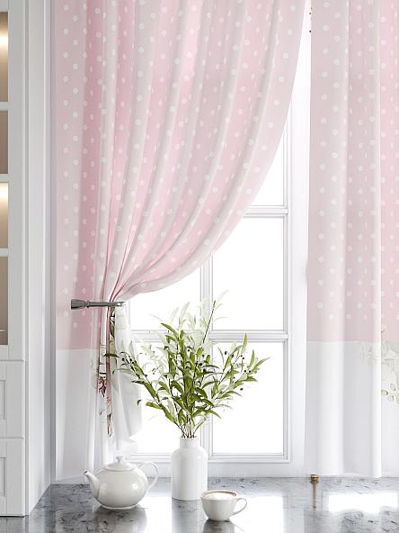 Комплект штор для кухни Мирфин (пыльно-розовый) - фото 4