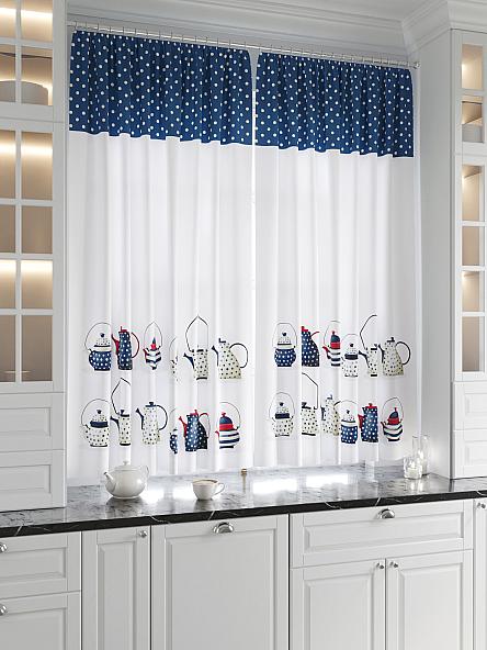 Комплект штор для кухни Калтис (синий) - фото 2
