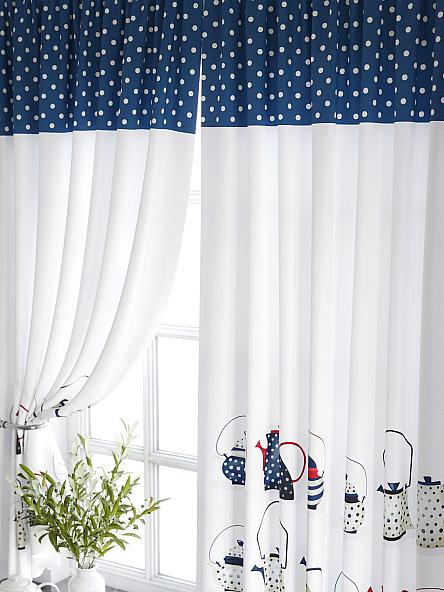 Комплект штор для кухни Калтис (синий) - фото 3