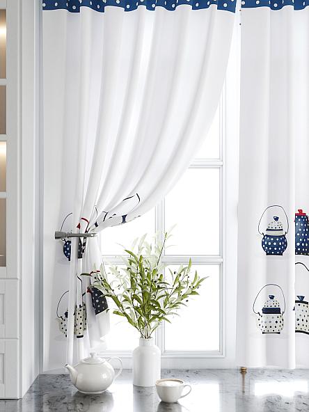 Комплект штор для кухни Калтис (синий) - фото 4