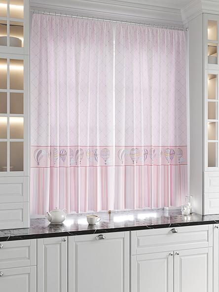 Комплект штор для кухни Дрилси (розовый) - фото 2