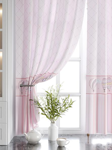 Комплект штор для кухни Дрилси (розовый) - фото 4