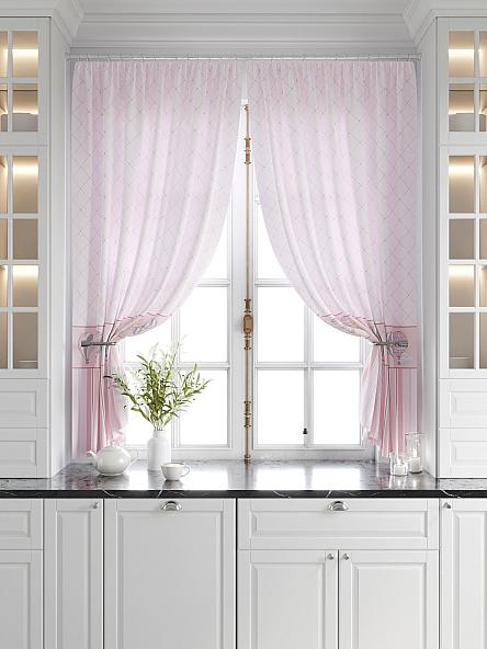 Комплект штор для кухни Дрилси (розовый) - фото 5